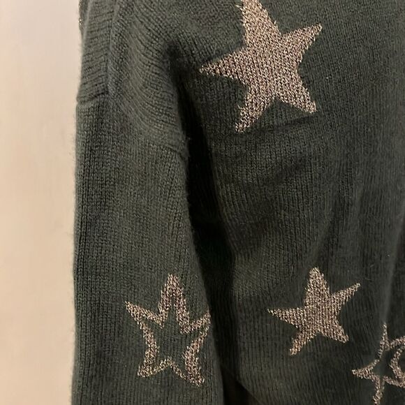 Rails Perci Olive Green Gold Stars Design Pullover Sweater Boho Contemporary - Picture 10 of 12